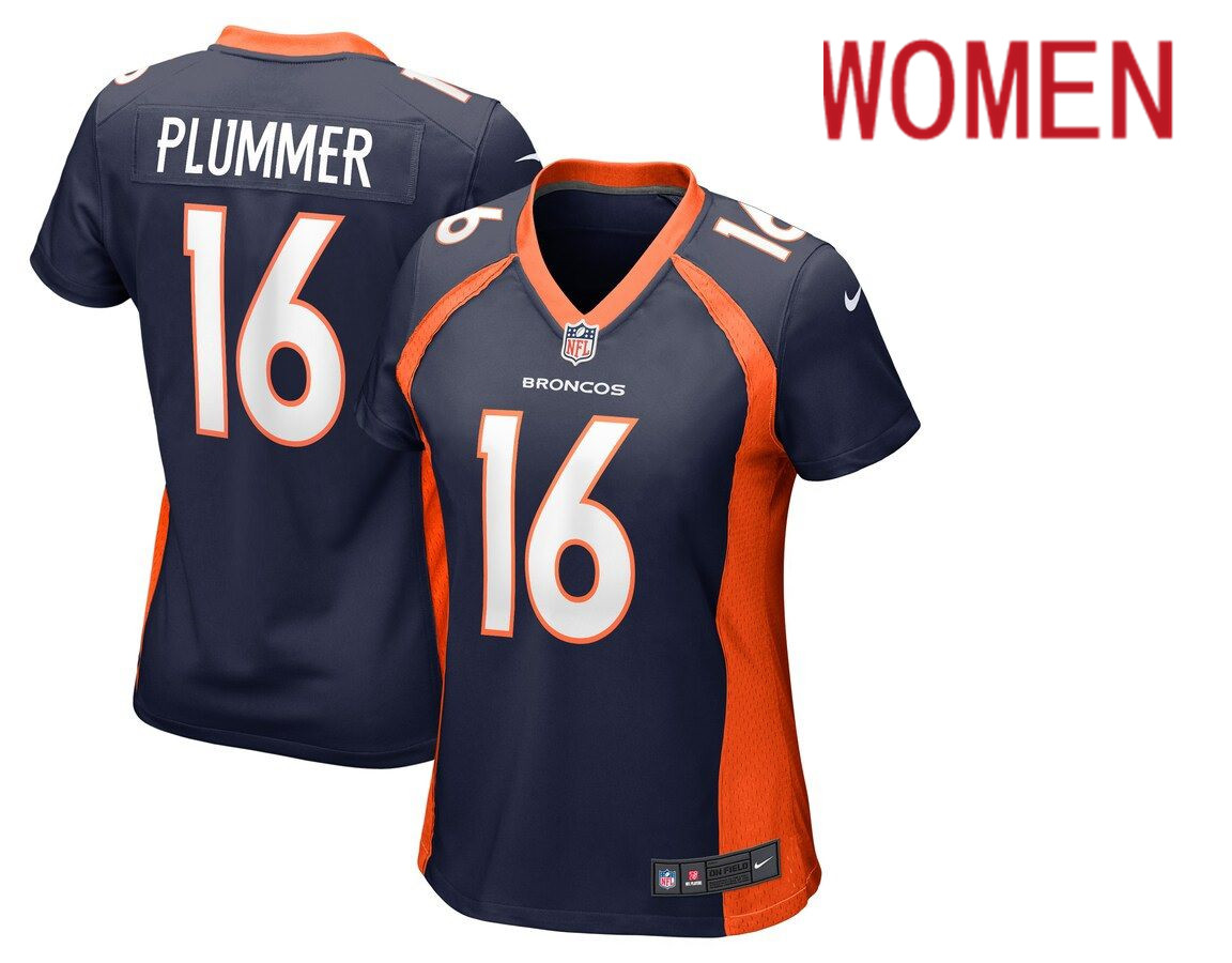 Women Denver Broncos 16 Jake Plummer Nike Navy Retired Player NFL Jersey